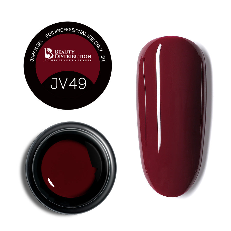 JV49  Gel Paint Japan Gel : L'Excellence du Bordeaux Profond