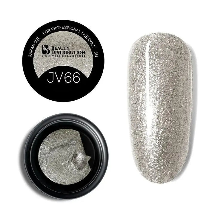Gel Paint JV66 Platinum Silver Haute Densité Beauty Distribution