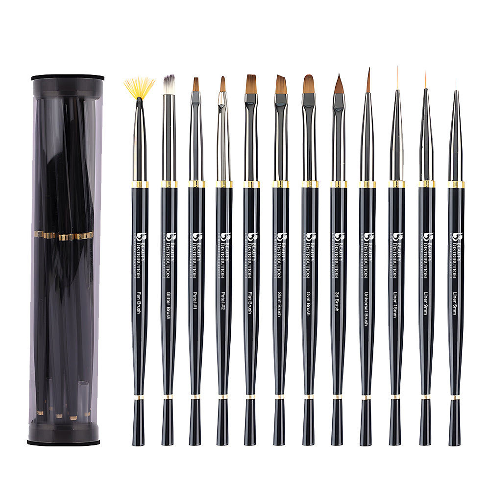 Kit de Pinceaux Nail Art  12 pièces