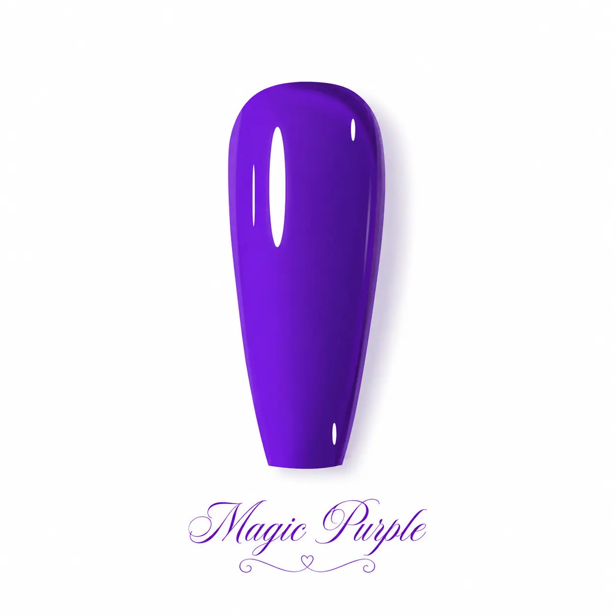 Vernis gel Magic Purple FD79 Beauty Distribution, teinte violet intense effet vitrail glossy, capsule couleur sur fond blanc pour manucure professionnelle UV/LED.
