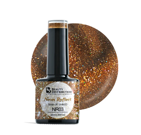 Vernis Semi-Permanent Néon Reflect NR03 – Éclat Solaire & Reflets Flash Beauty Distribution