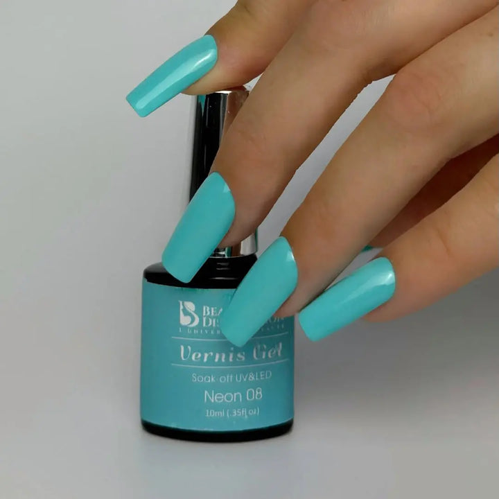 Vernis semi-permanent Néon 08 Electric Blue 10 ml Beauty Distribution