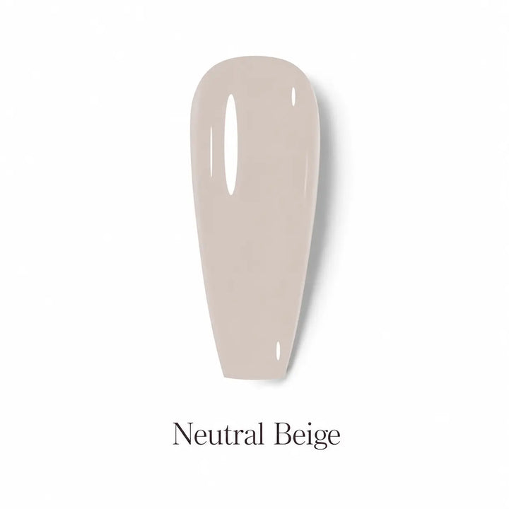 Vernis gel Beauty Distribution Neutral Beige 10 ml – swatch capsule nude beige, soak-off UV/LED, finition brillante