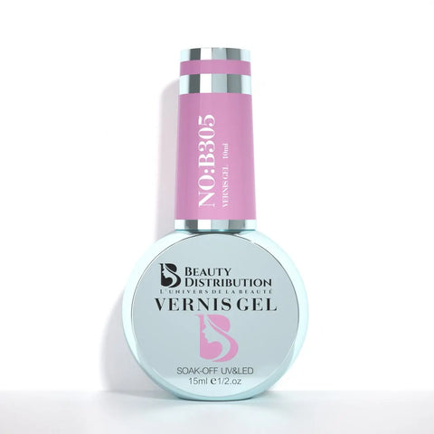 Vernis Semi-Permanent B305 Rose Lilas 15ml  L’Éclat Pastel pour Prothésiste Ongulaire Beauty Distribution