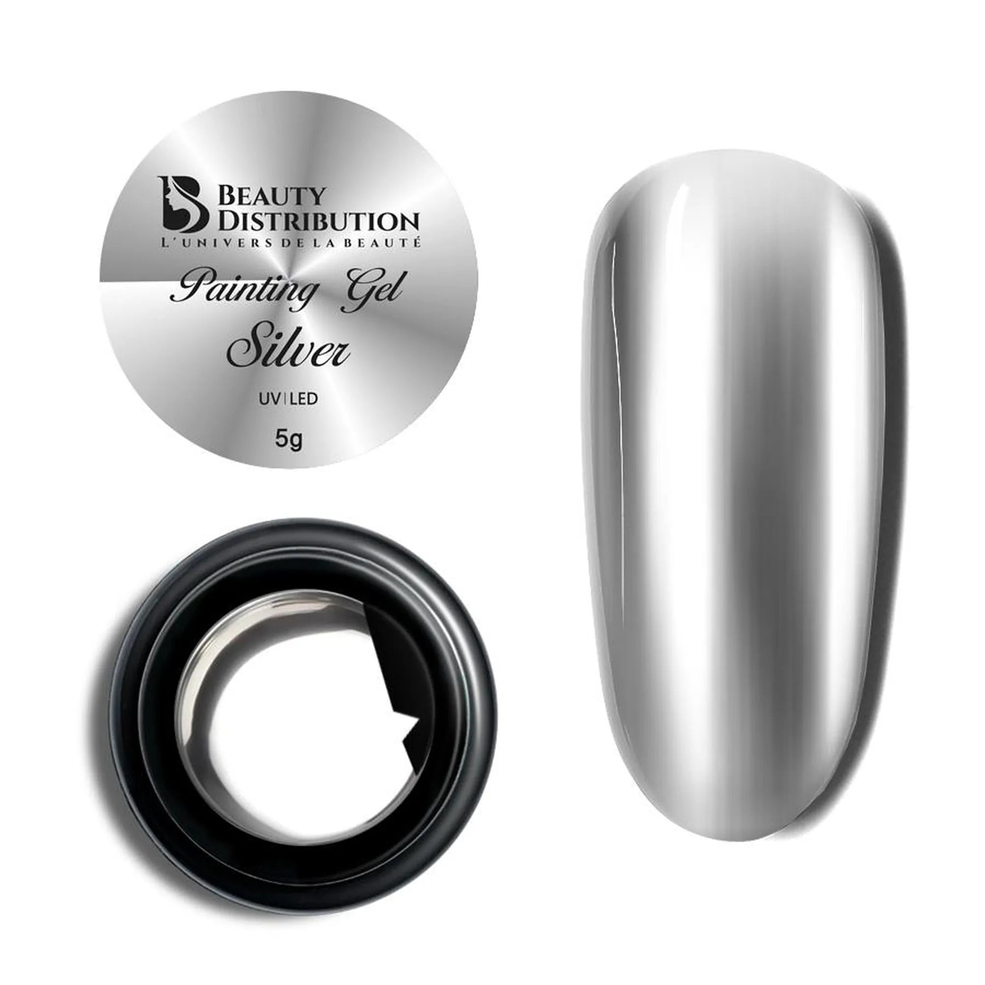 Painting Gel   Silver  5 ml