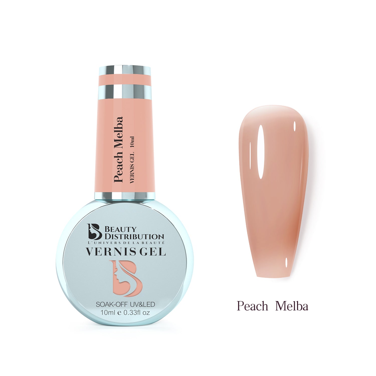 Vernis Semi-Permanent Peach Melba – L'Éclat Sophistiqué par Beauty Distribution