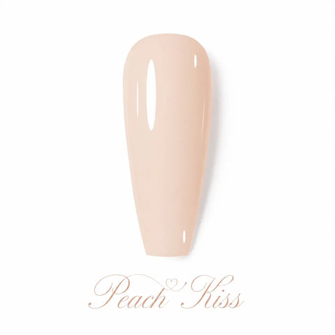 Vernis gel Peach Kiss CD59 Beauty Distribution, teinte nude pêche claire effet glossy, capsule couleur sur fond blanc pour manucure professionnelle UV/LED.