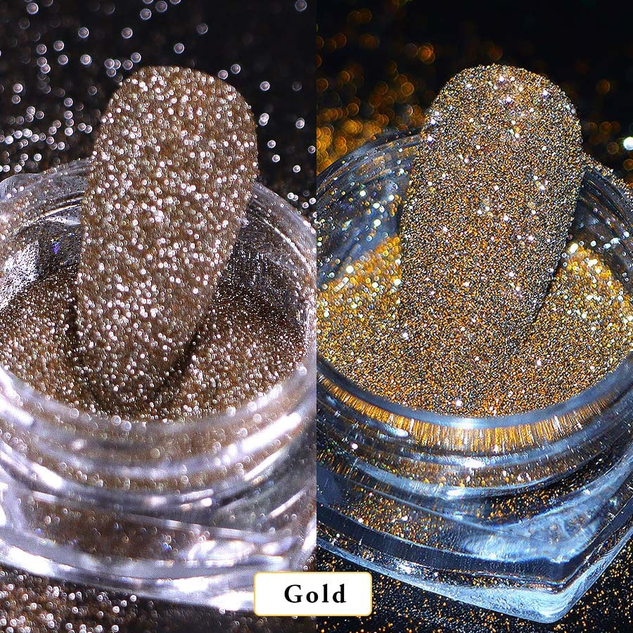 Reflective Glitter Gold 5g  Paillettes Flash Nail Art
