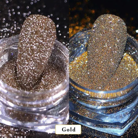Reflective Glitter Gold 5g  Paillettes Flash Nail Art Beauty Distribution