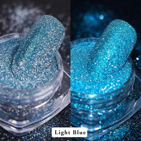 Reflective Glitter Light Blue 5g  Effet Flash Nail Art  