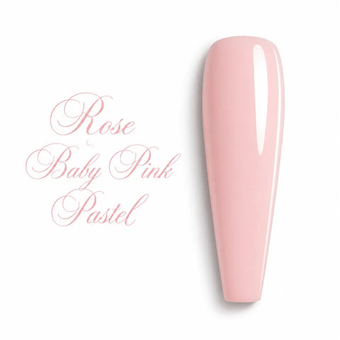 Capsule d’ongle ballerine Rose Baby Pink Pastel, teinte rose laiteuse douce et lumineuse, finition ultra brillante effet gel UV, visuel nuancier professionnel pour vernis semi-permanent Beauty Distribution.