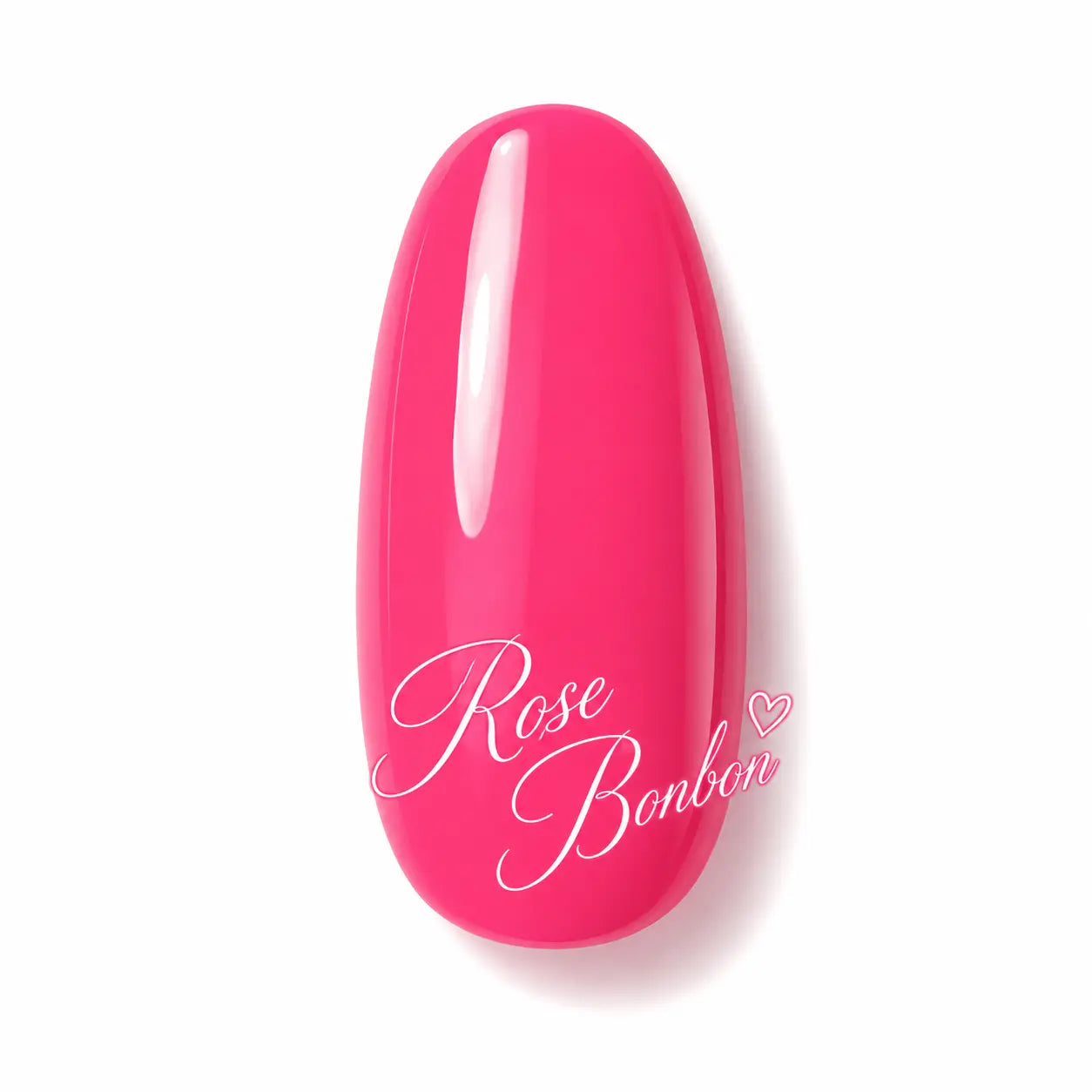 Vernis gel Rose Bonbon Beauty Distribution, teinte rose vif glossy sur capsule ongle, couleur girly intense pour manucure professionnelle UV/LED et nail art tendance.
