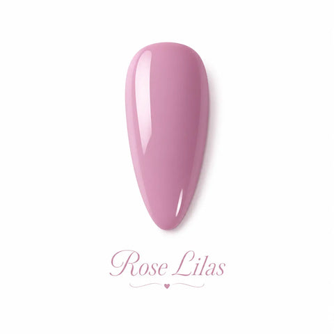 Vernis gel Rose Lilas Beauty Distribution, teinte rose lilas douce effet glossy, capsule couleur sur fond blanc pour manucure professionnelle UV/LED.
