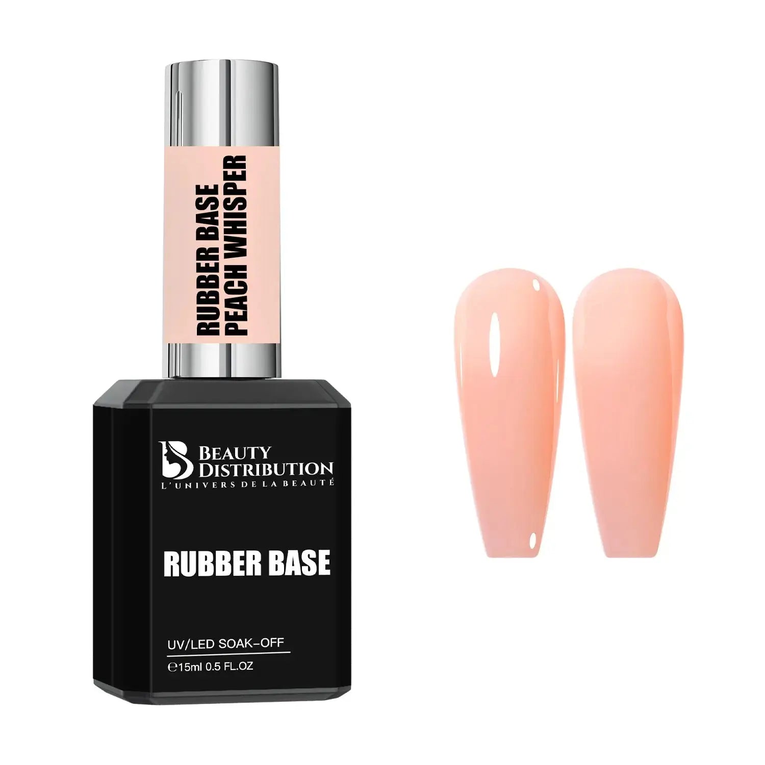 Rubber Base Peach Whisper – Beauty Distribution (15ml) : Le Renfort Nude Parfait Beauty Distribution