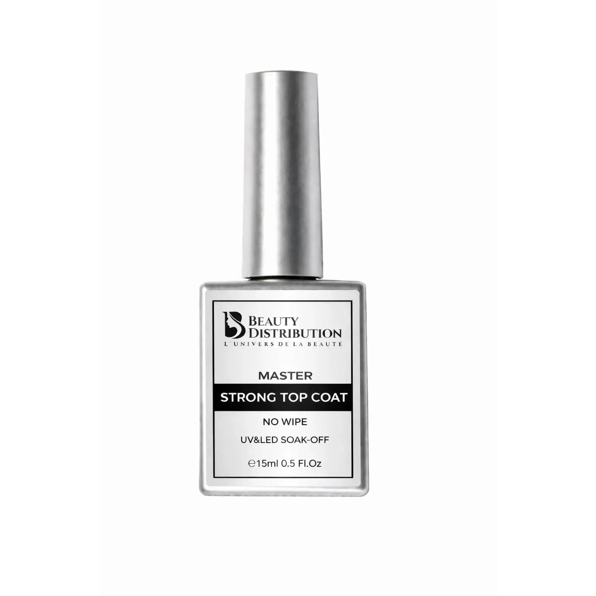 Master Strong Top Coat Ultra Brillant Sans Résidu : L'Éclat Diamant Professionnel 15ml - Beauty Distribution