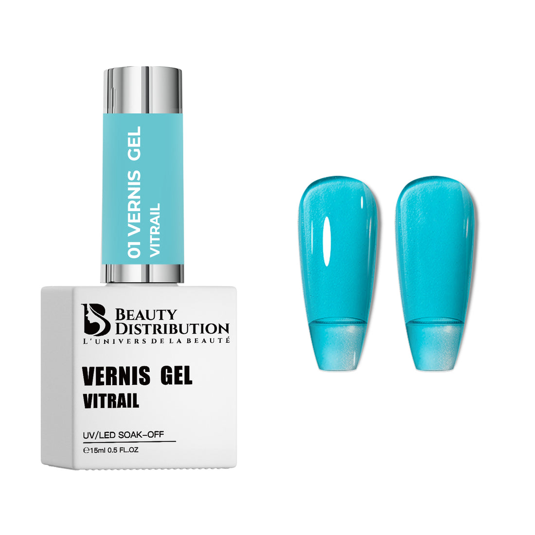 Vitrail Bleu Azur Translucide N°01