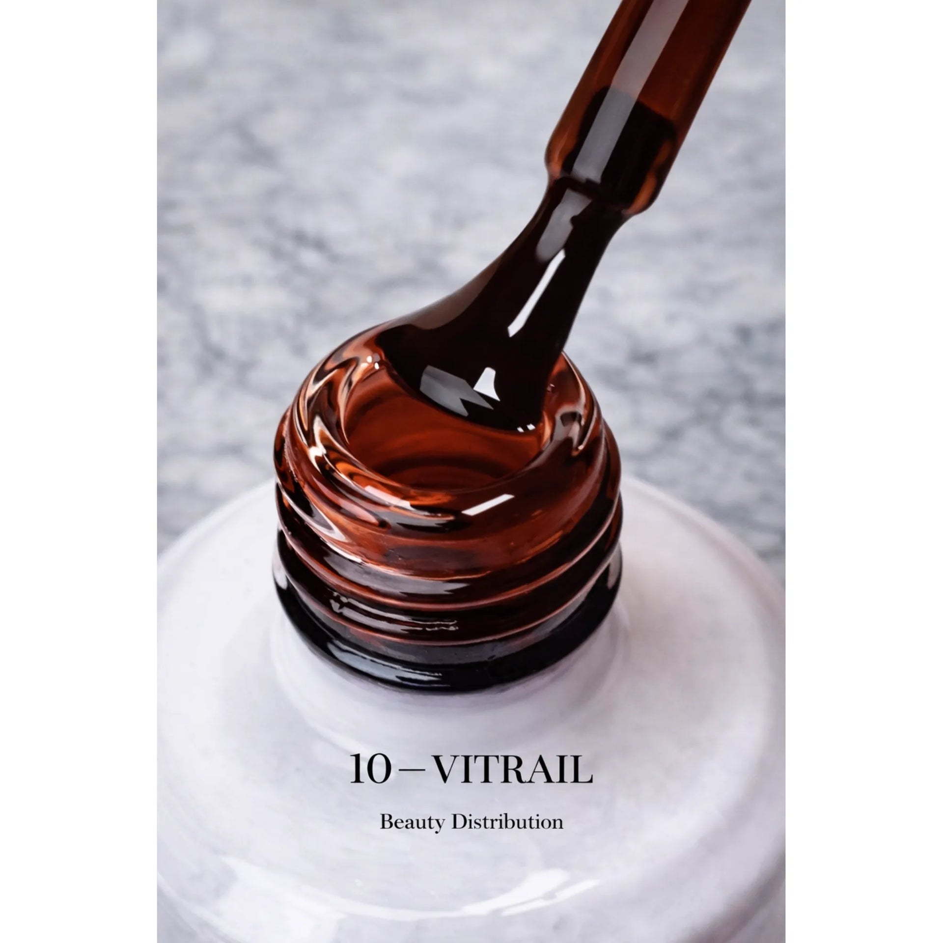 Vernis Gel UV/LED Vitrail Brun Foncé Marron N°10