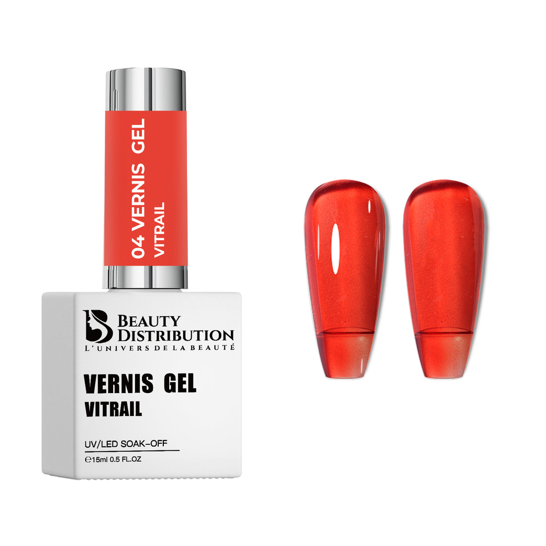 Vernis Gel UV/LED Vitrail Rouge