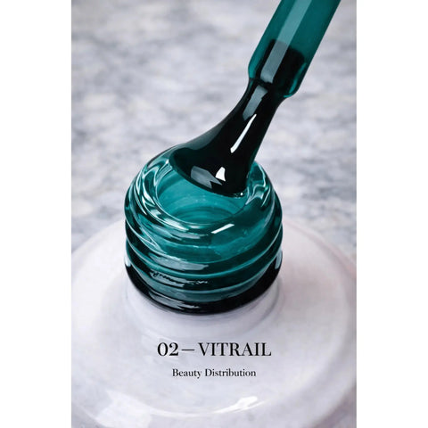 Vernis Gel UV/LED Vitrail Vert Émeraude Translucide N°02