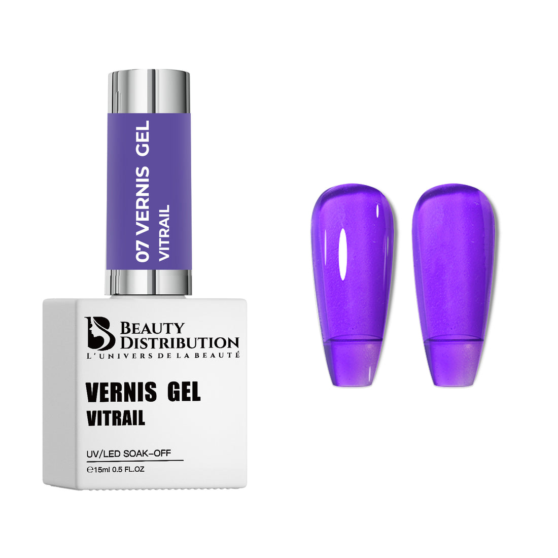 Vernis Gel UV/LED Vitrail Violet 