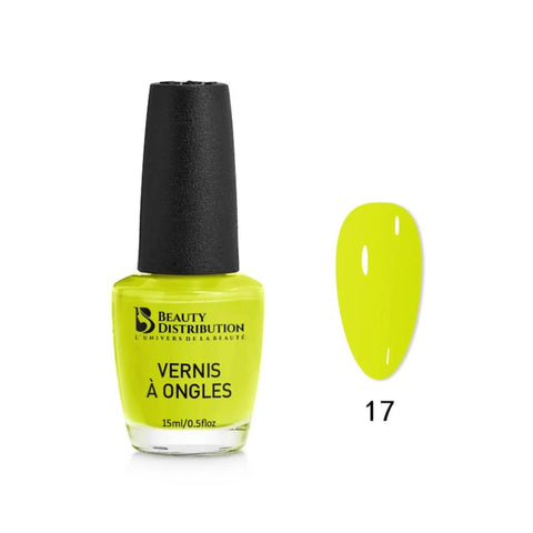 Vernis à Ongles Beauty Distribution n°17  Jaune Lime Électrique  15ml