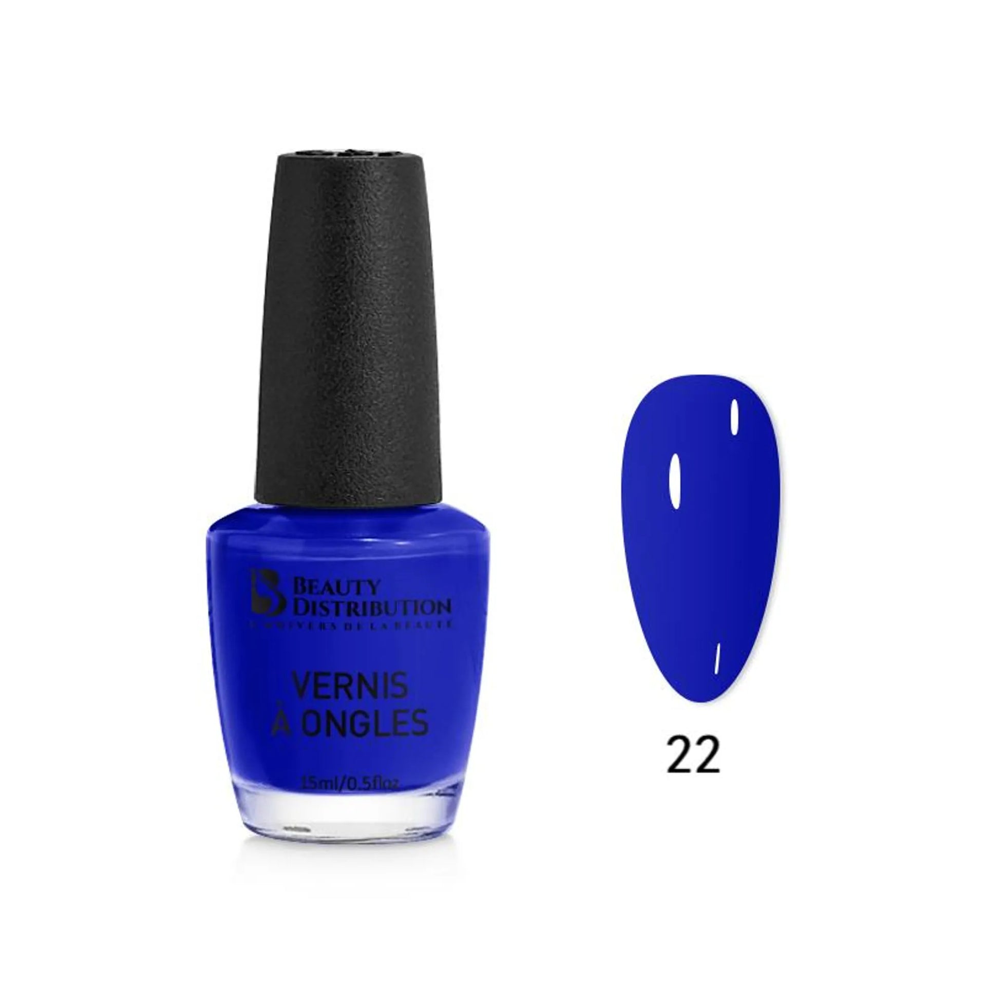 Vernis à Ongles Beauty Distribution n°22 Bleu Royal Électrique 