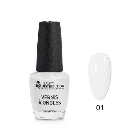Vernis à Ongles Blanc Pur n°01  15ml  Beauty Distribution