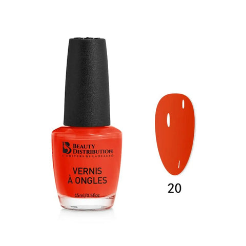 Vernis à Ongles n°20 Beauty Distribution (15ml)  Orange Vibrant