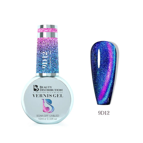 Vernis Semi-Permanent 9D12  Nébuleuse Bleu & Magenta