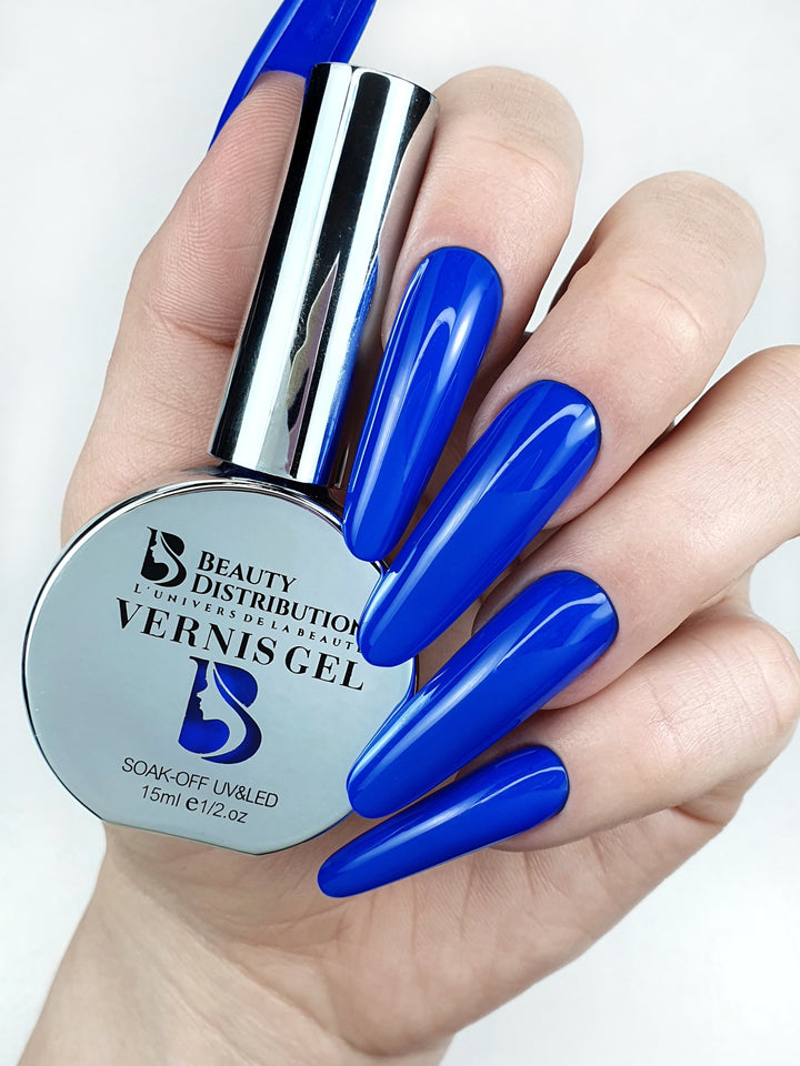 Vernis Semi-Permanent A229  Bleu Royal Électrique – UV/LED
