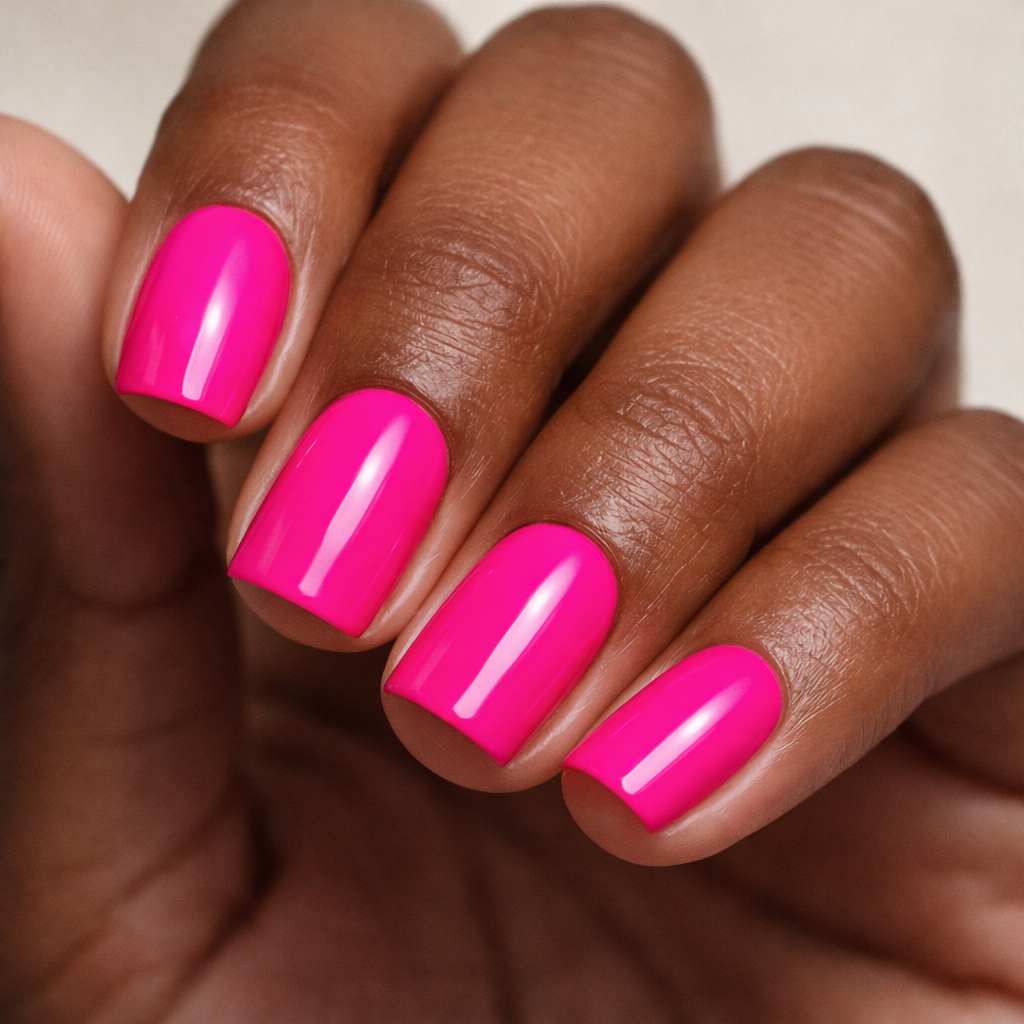 Vernis Semi-Permanent B024  Rose Fuchsia Néon & Magenta Vif  UV/LED (10ml)