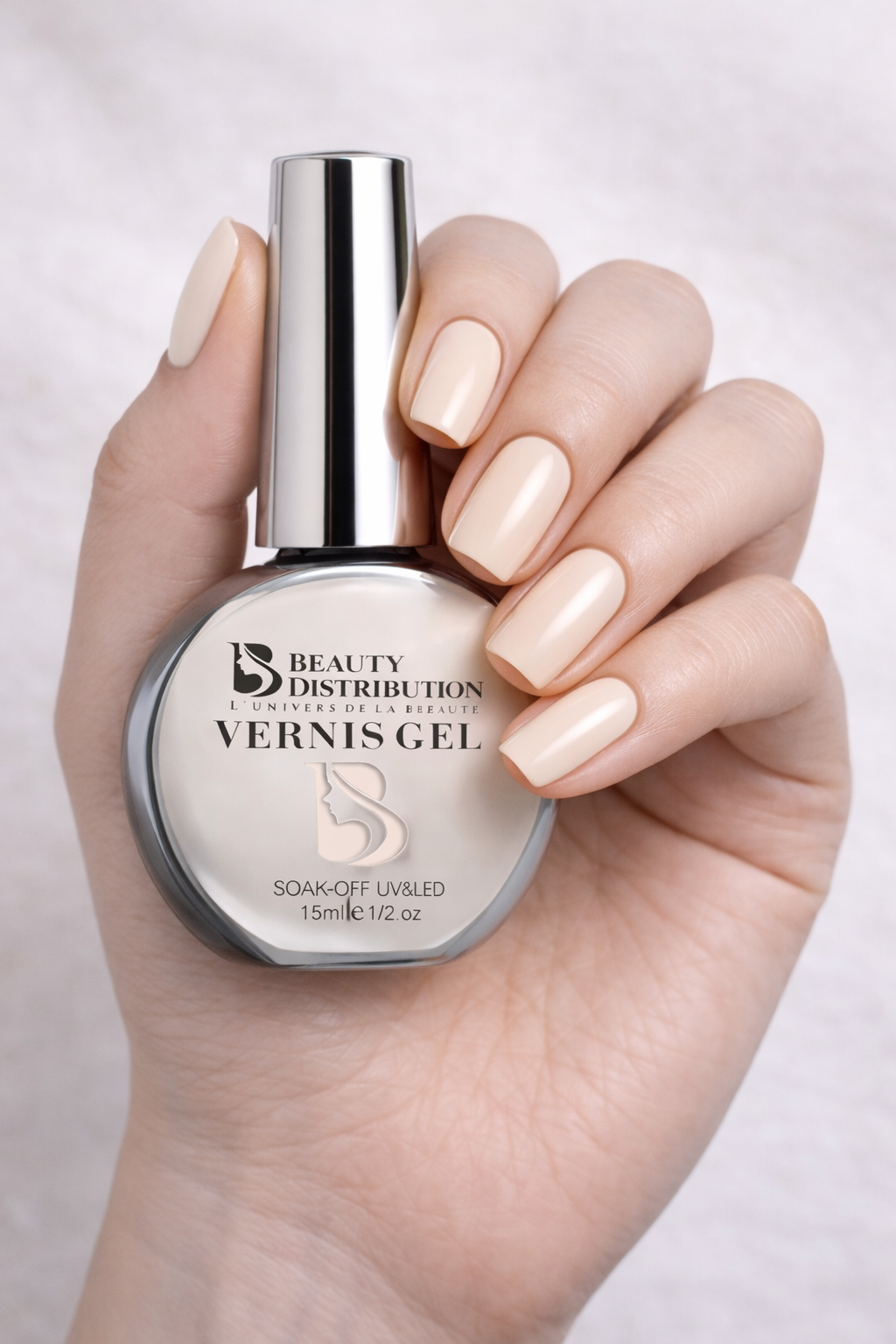 Vernis Semi Permanent B285 – Blanc Cassé Ivoire & Crème – UV/LED