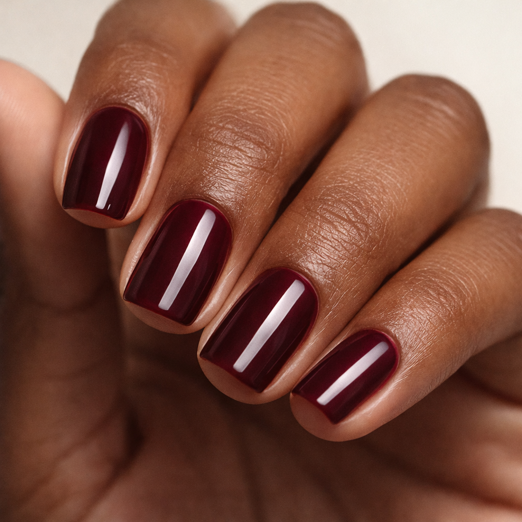 Vernis Semi-Permanent  D083 Bordeaux Mystique Vin Profond &amp; Élégant – UV/LED