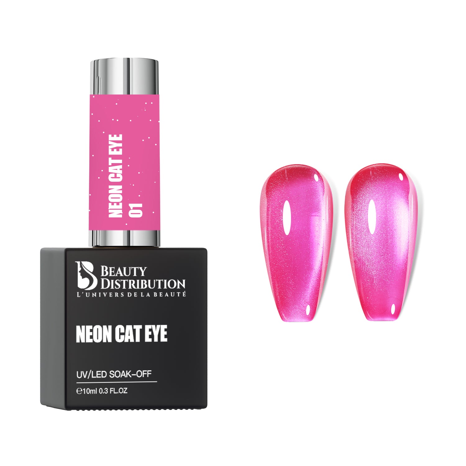 Vernis Semi-Permanent Neon Cat Eye – 01 