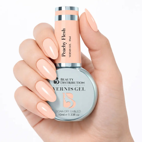 Vernis Semi-Permanent Peachy Flesh 10ml  L’Élégance Nude  par Beauty Distribution Beauty Distribution