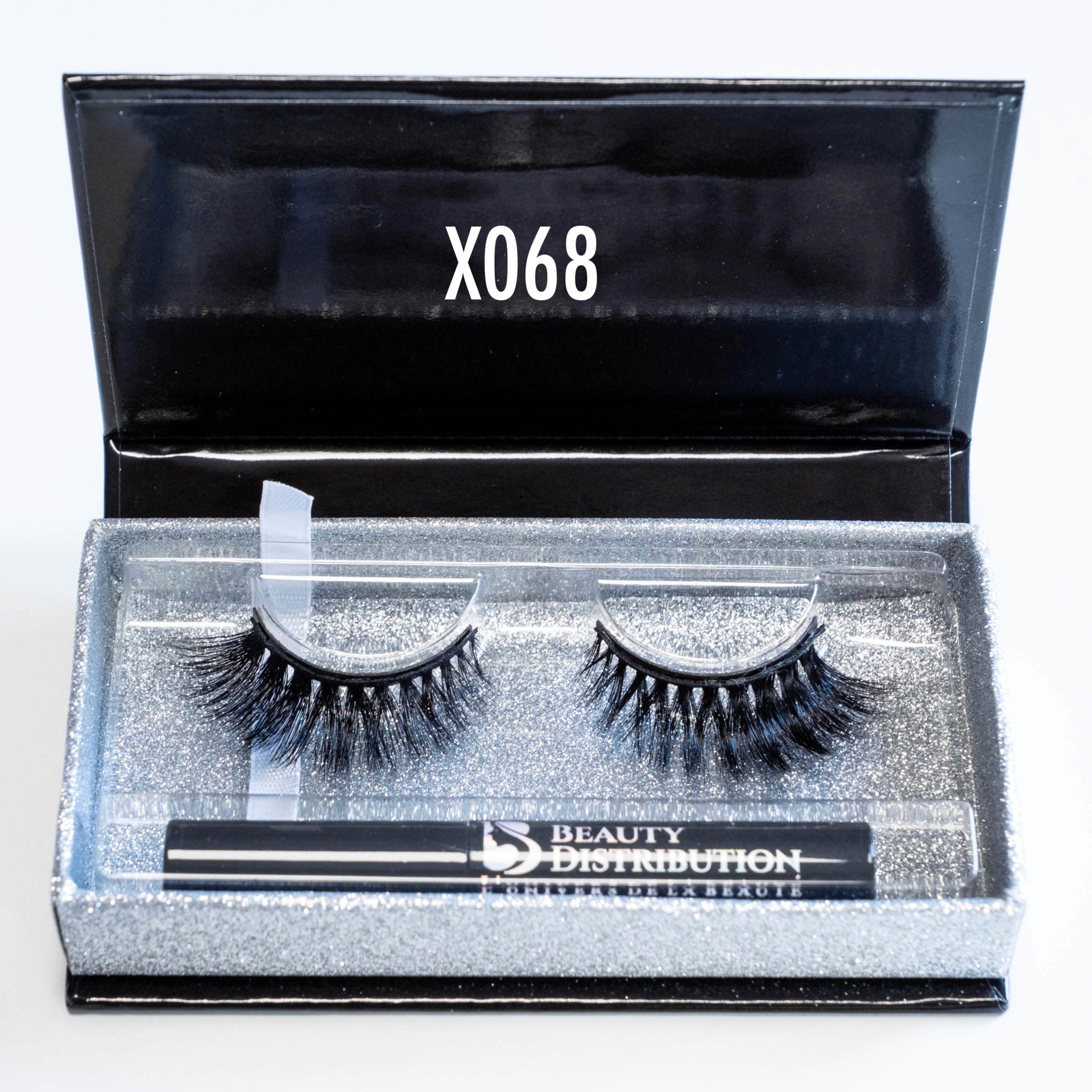 Kit Faux-Cils Aimantés X068  Volume 3D Effet Mink & Eye-Liner Magnétique