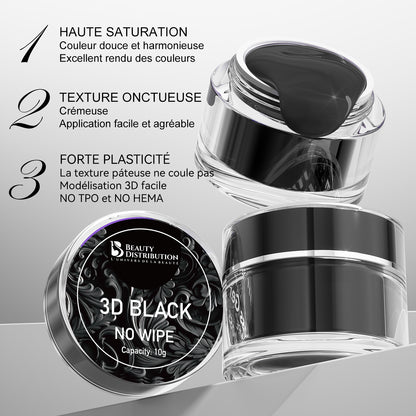 Gel 3D Noir Sans Résidu 10 Grammes