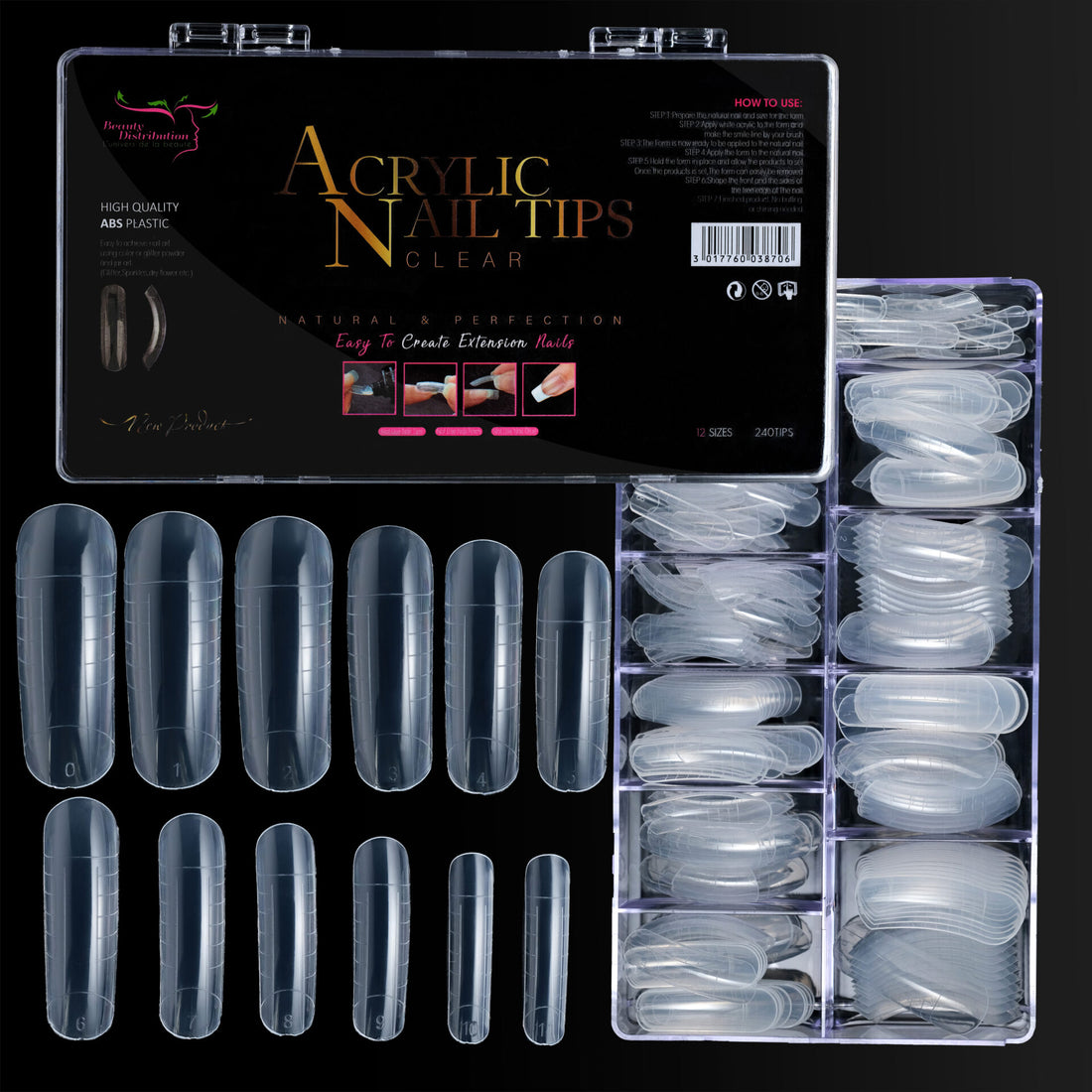 Capsules Pour Polygel - 12 tailles 240 pcs