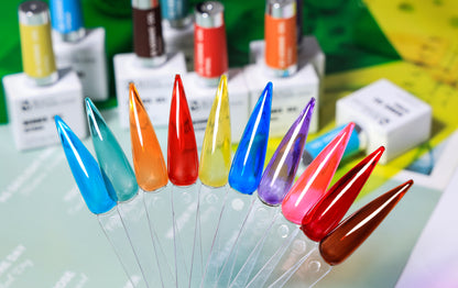 Vernis Gel UV/LED Vitrail Bleu Azur Translucide N°01