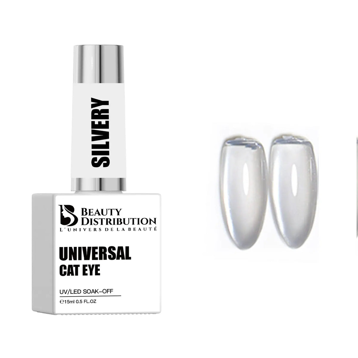 Vernis Semi-Permanent Universal Cat Eye Silvery Beauty Distribution