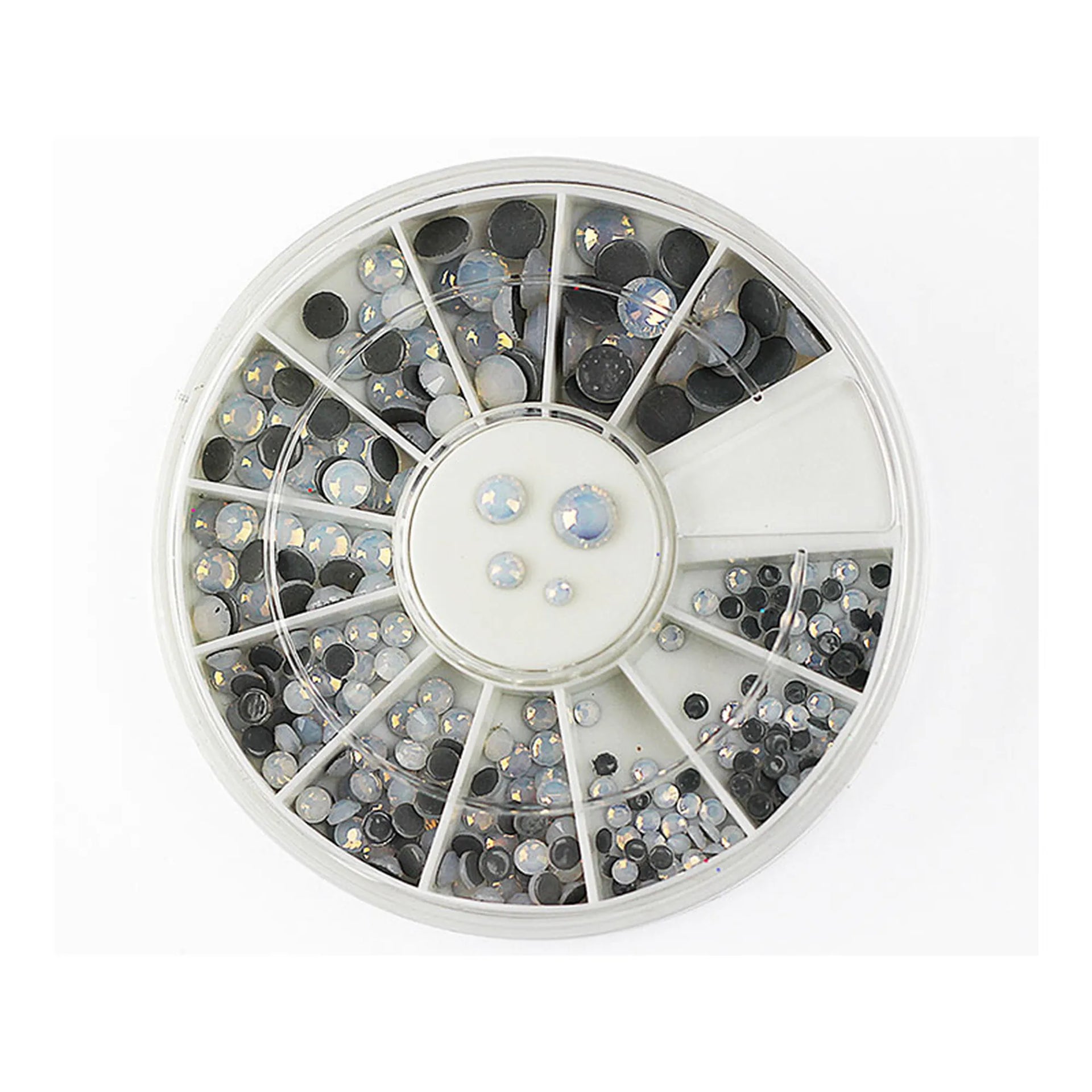 Carrousel de strass reflets AB pour ongle référence RNAR-238 vue macro