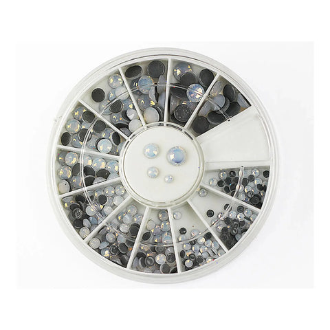 Carrousel de strass reflets AB pour ongle référence RNAR-238 vue macro