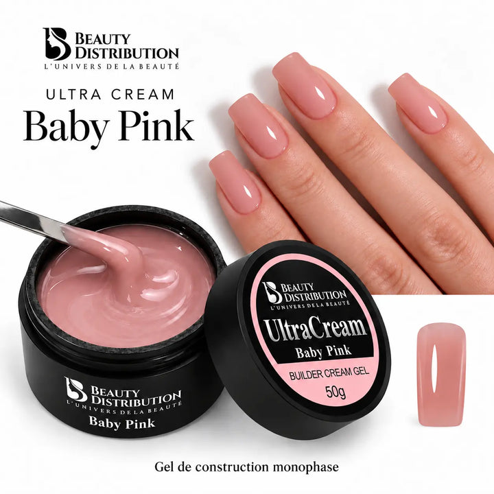 Gel de construction monophase sans limage Ultra Cream Baby Pink