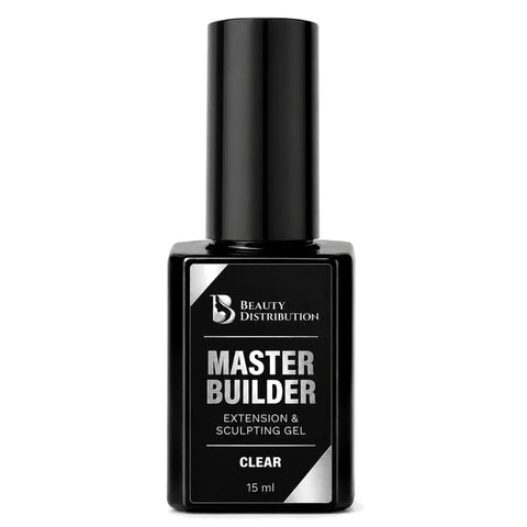 Gel de construction Master Builder Clear 15 ml Beauty Distribution – gel UV/LED transparent pour extension et sculpture des ongles