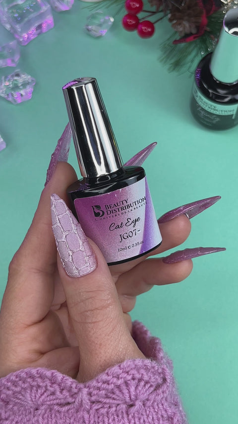 Présentation vidéo — Vernis Semi-Permanent Rose Mauve Nacré Cat Eye JG07 (10 ml)