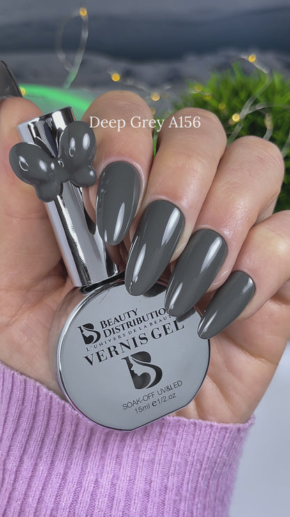 Esmalte en gel plateado gris oscuro A156