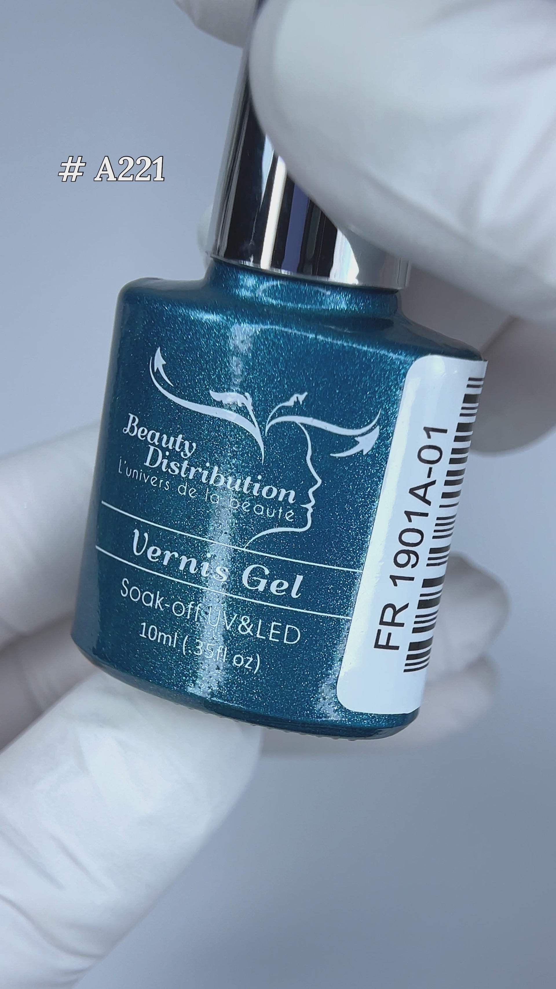 Présentation vidéo — Vernis Semi-Permanent Bleu A221 - Bleu Lagon Pailleté UV/LED