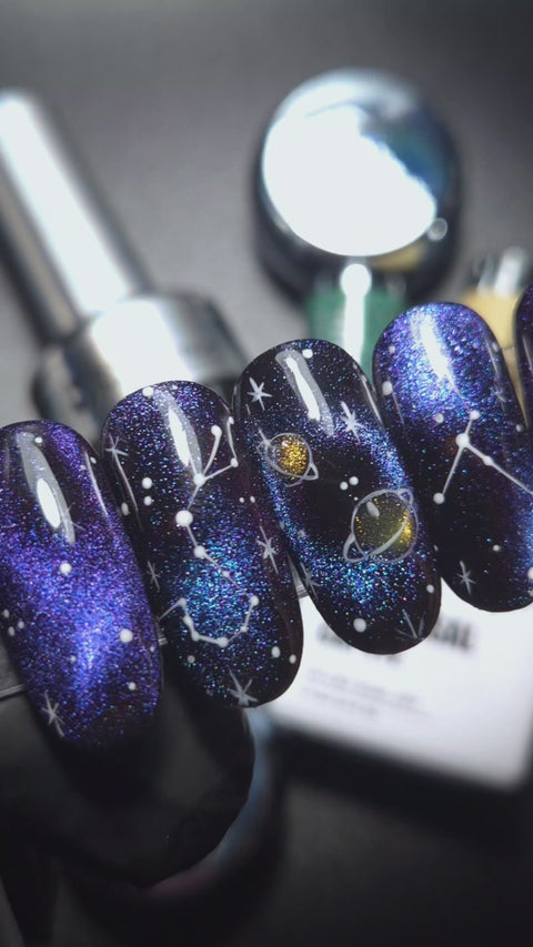 Présentation vidéo — Vernis Semi-Permanent 9D05 Reflets Boréals Teal & Violet