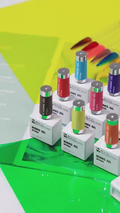 Vernis Gel UV/LED Vitrail Bleu Azur Translucide N°01