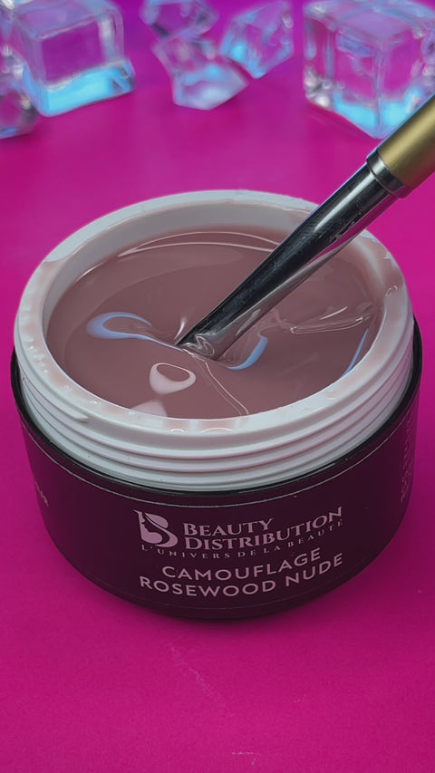 Pot de gel Camouflage Rosewood Nude avec un pinceau